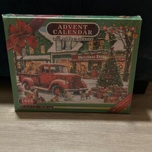Holiday Advent Calendar Jigsaw Puzzle - Red and Green